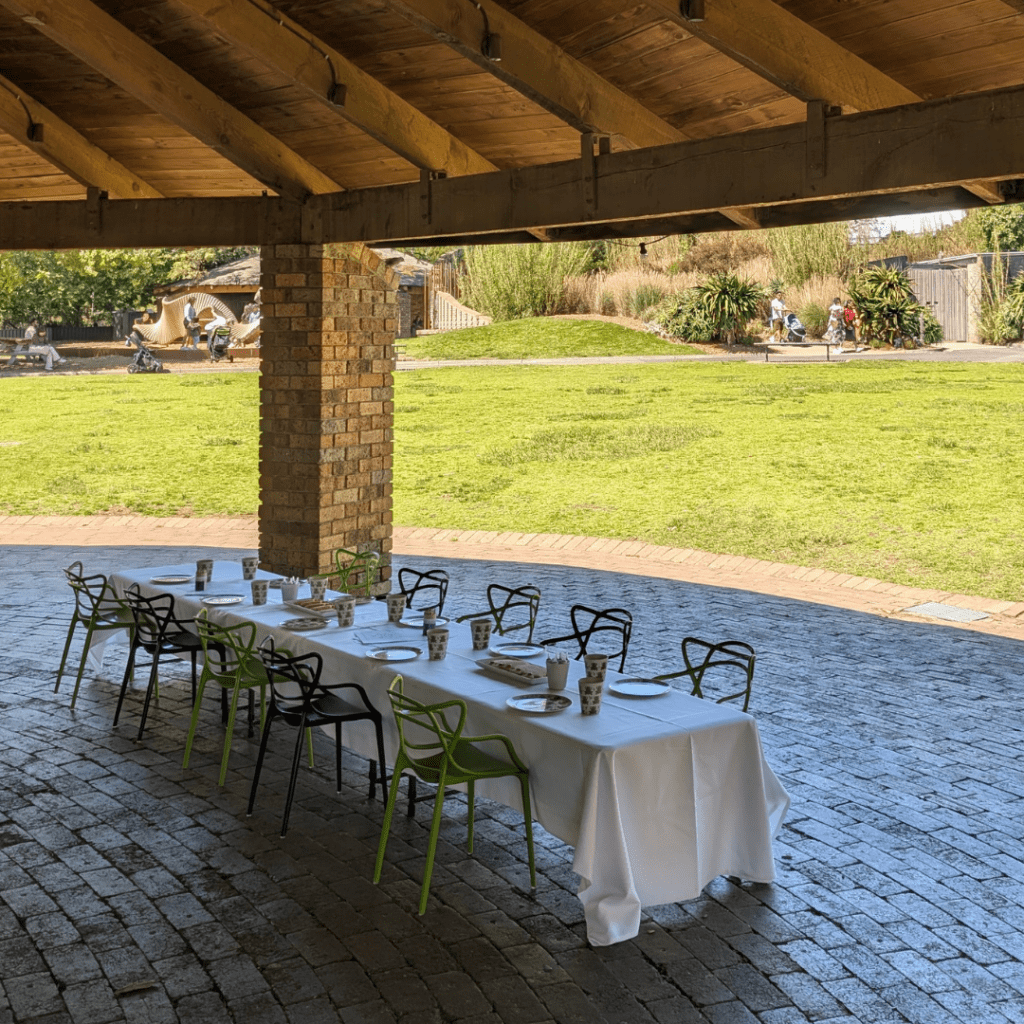 Outdoor Pavilion Kids Birthday Party Melbourne Zoo